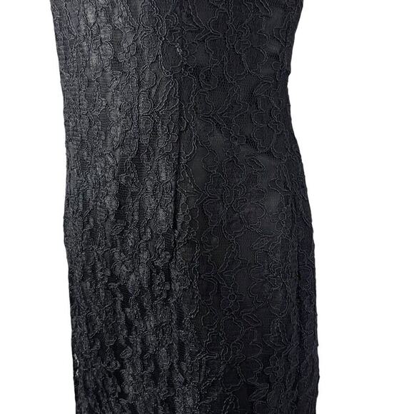 Liz Claiborne Halter Vintage Square Neck Lace Midi Formal Dress Whimsigoth 6 P - Picture 9 of 15